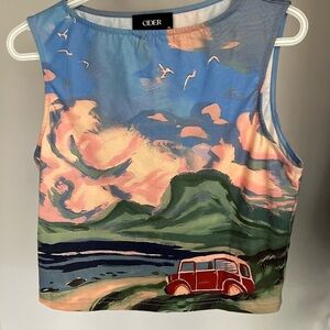 Cider Scenic Crop Top